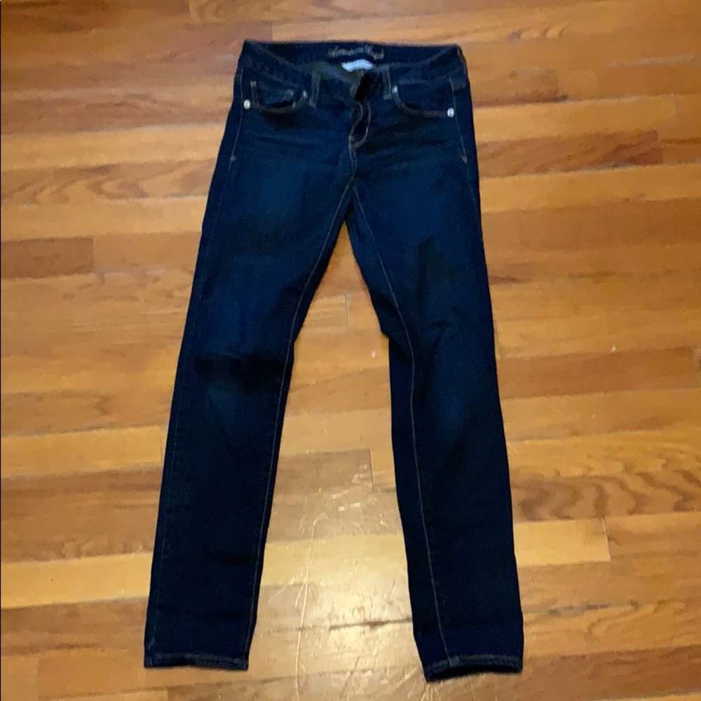 American eagle super stretch dark denim jeans